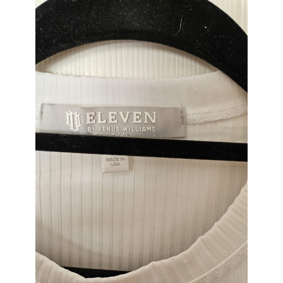NWT ELEVEN By Venus Williams Love to Love Rib Tee "White", Size Medium, MSRP $58 - Picture 5 of 7